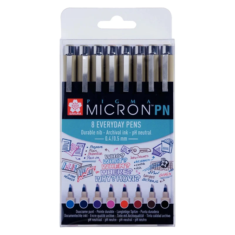 Sakura Pigma Micron PN Stifte-Set / 8 Stück