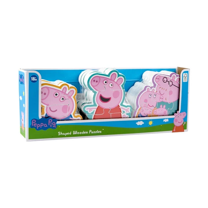 PEPPA PIG Wooden Puzzles for Kids, Set of 3