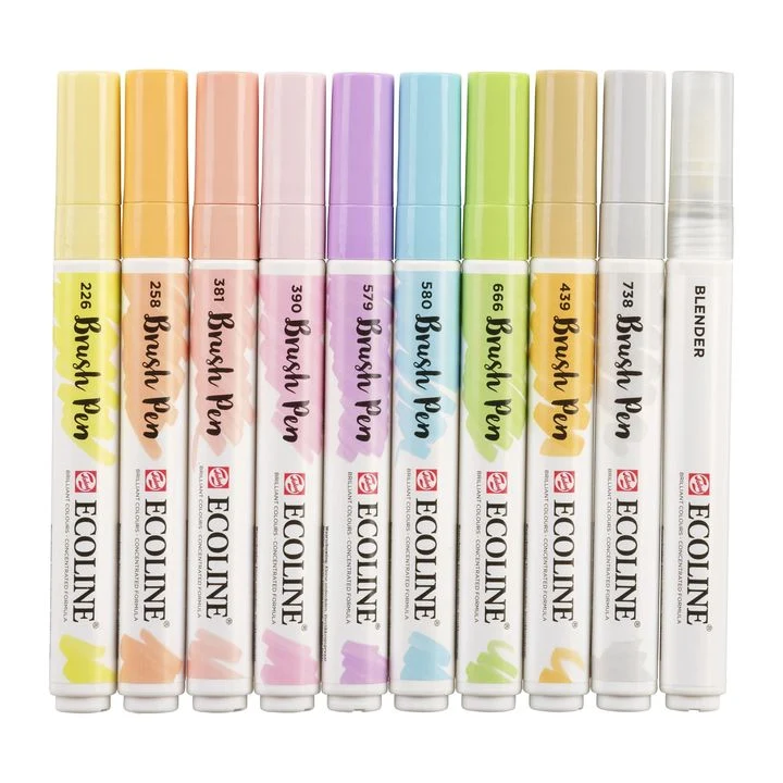 Ecoline Watercolor Brush Pens, Pastel