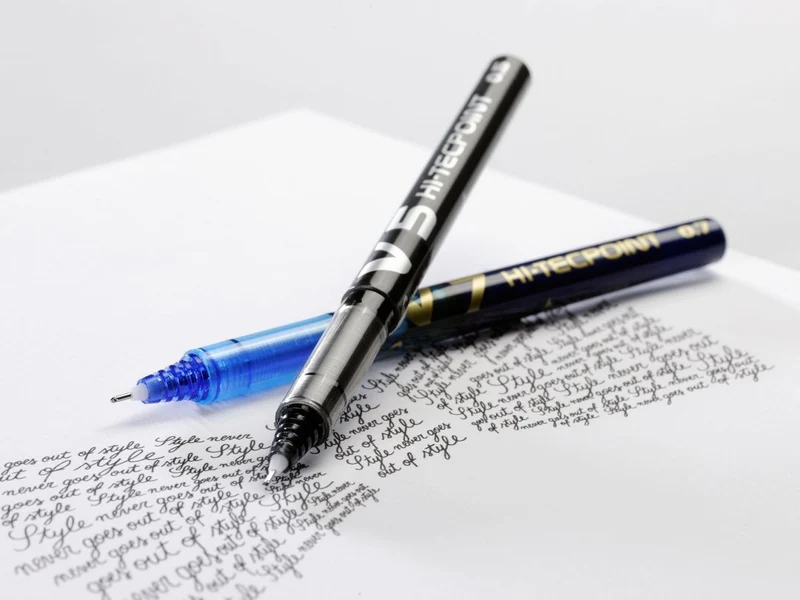 Pilot Hi-Tecpoint V5 - Liquid Ink Rollerball pen - Blue - Fine Tip - 3x Pack