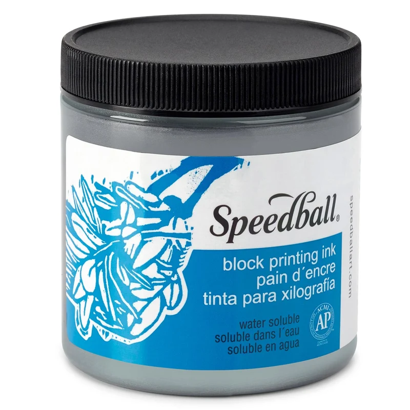 Speedball - Water-Soluble Block Ink 236ml (8oz) - Pewter