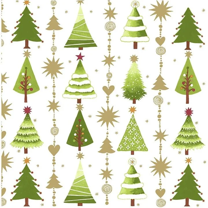 Decoupage Napkins, Christmas Trees