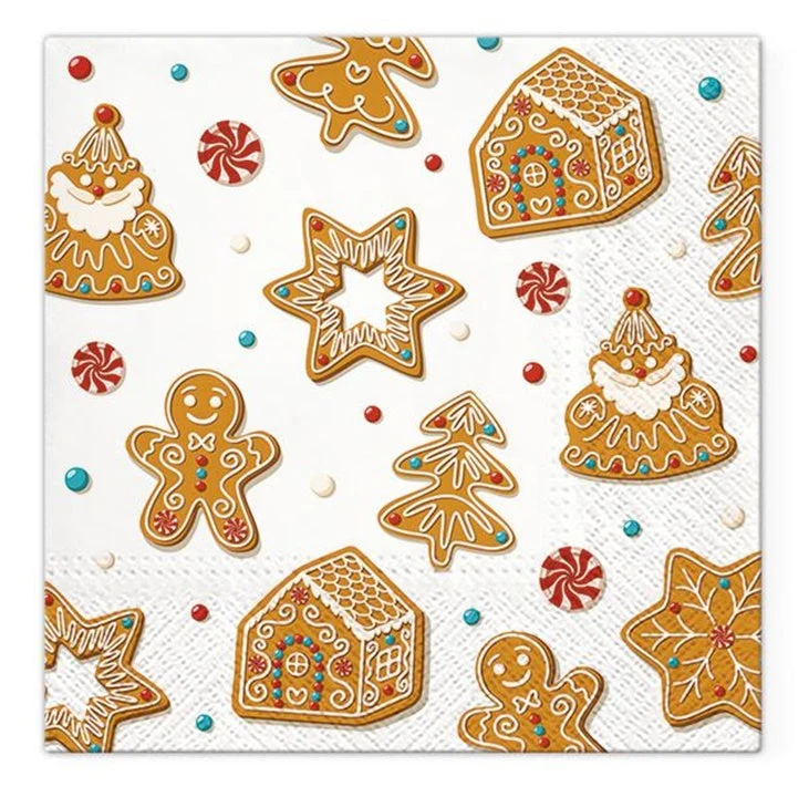 Christmas Gingerbreads Decoupage Napkins - 1 pc