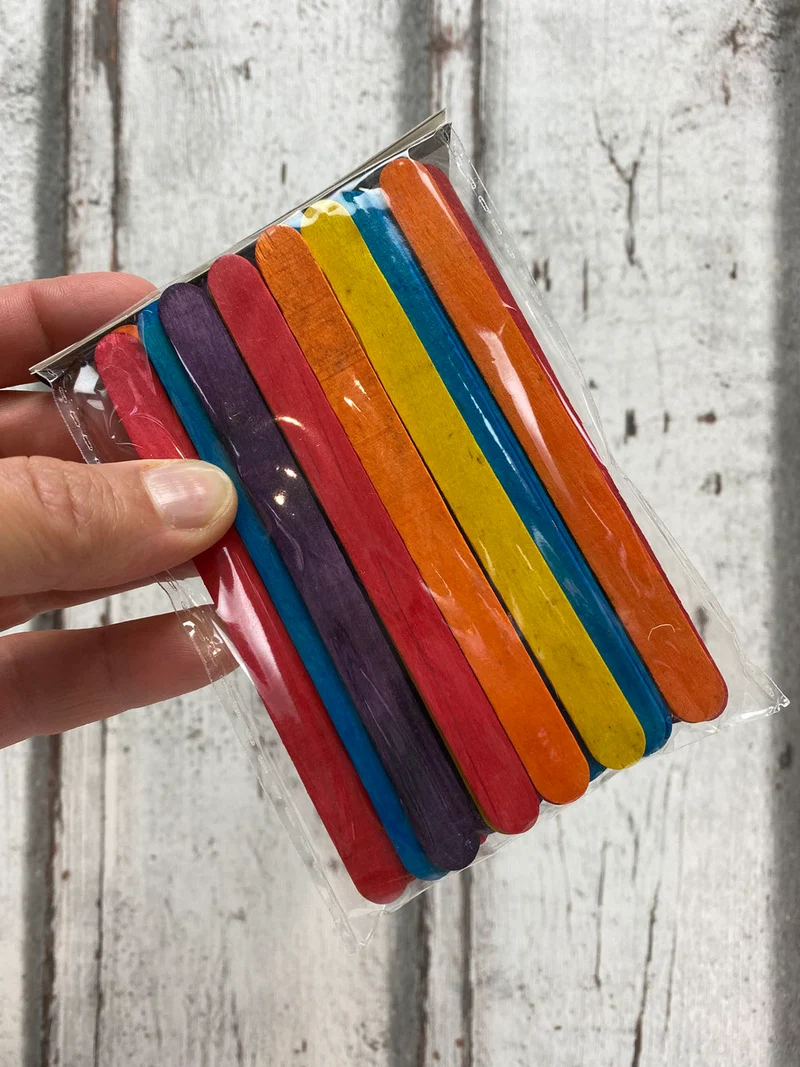 Holzstäbchen bunt zum Basteln