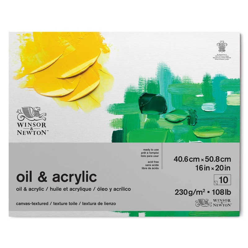 Winsor and Newton - Oil & Acrylic Pad - 16 x 20" 230gsm - 10 sheets