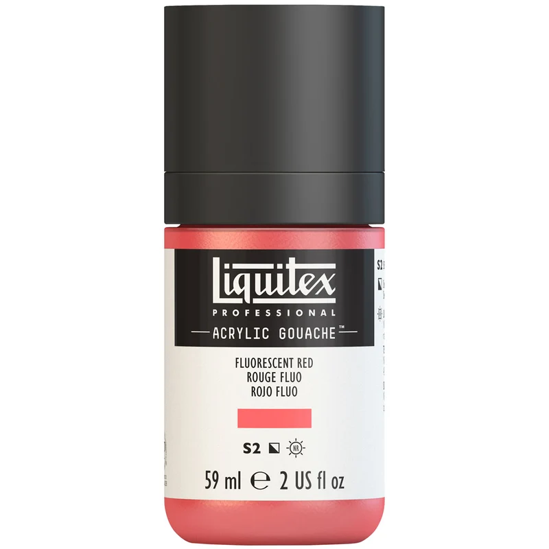Liquitex - Acrylic Gouache 59ml S2 - Fluorescent Red