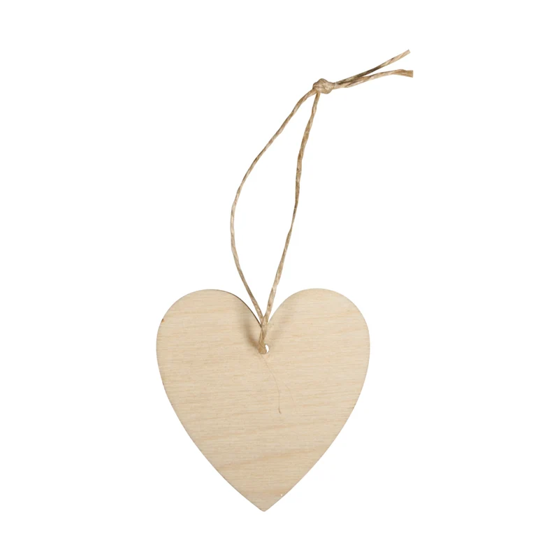 Anhänger aus Holz mit Juteband