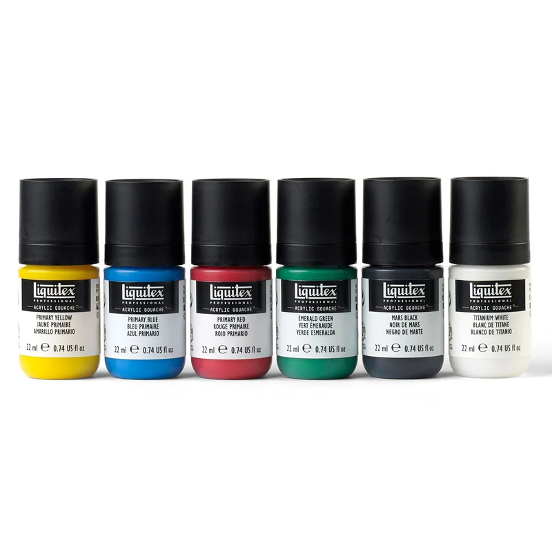 Liquitex - Professional Gouache Primary colours set 6 x 22ml