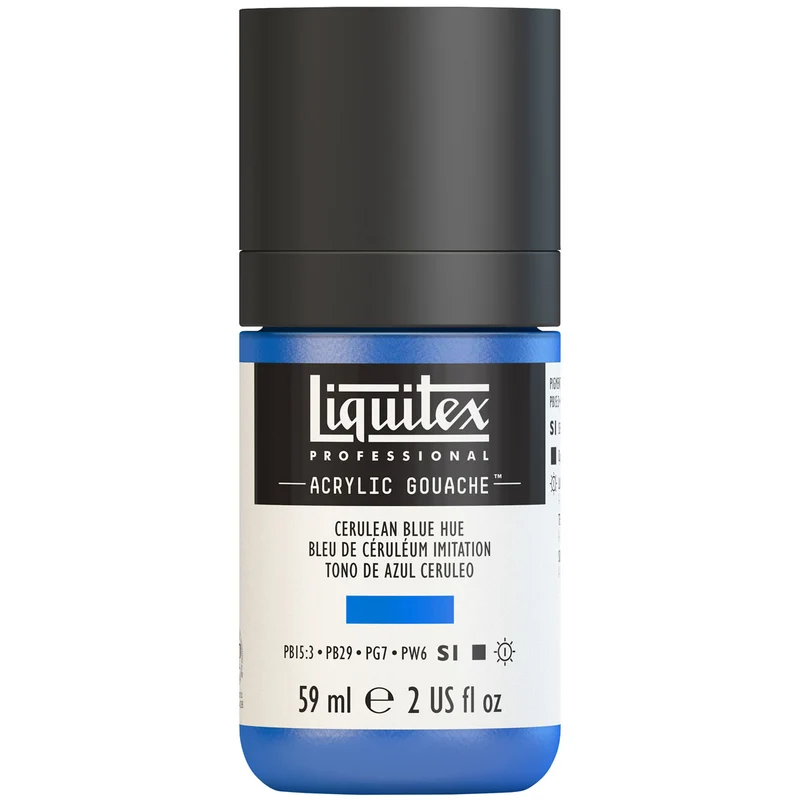 Liquitex - Acrylic Gouache 59ml S1 - Cerulean Blue Hue