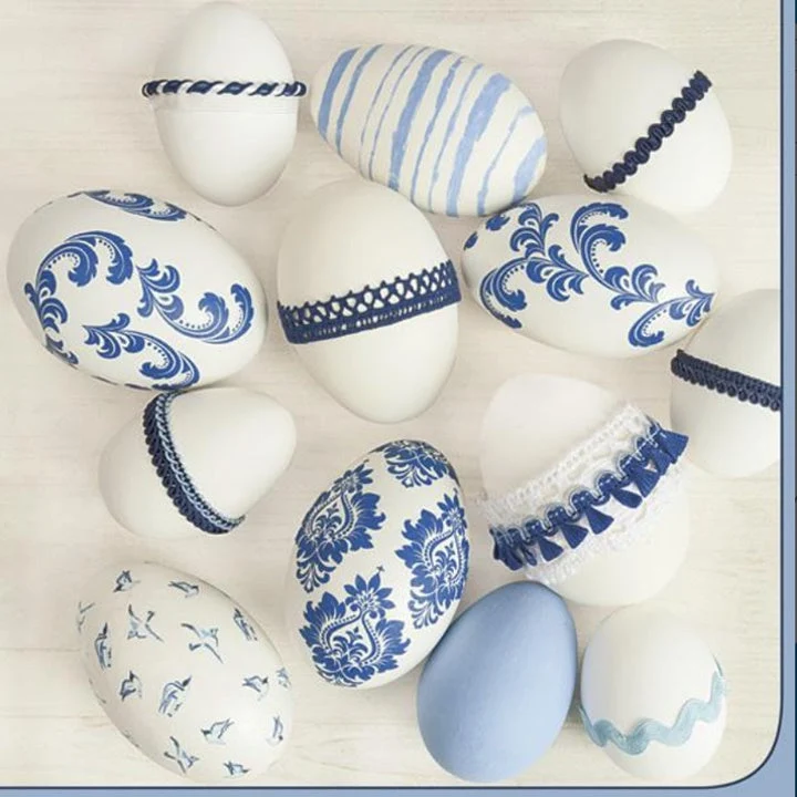 Blue Style Decoupage Napkins, Easter Eggs, 1 pc