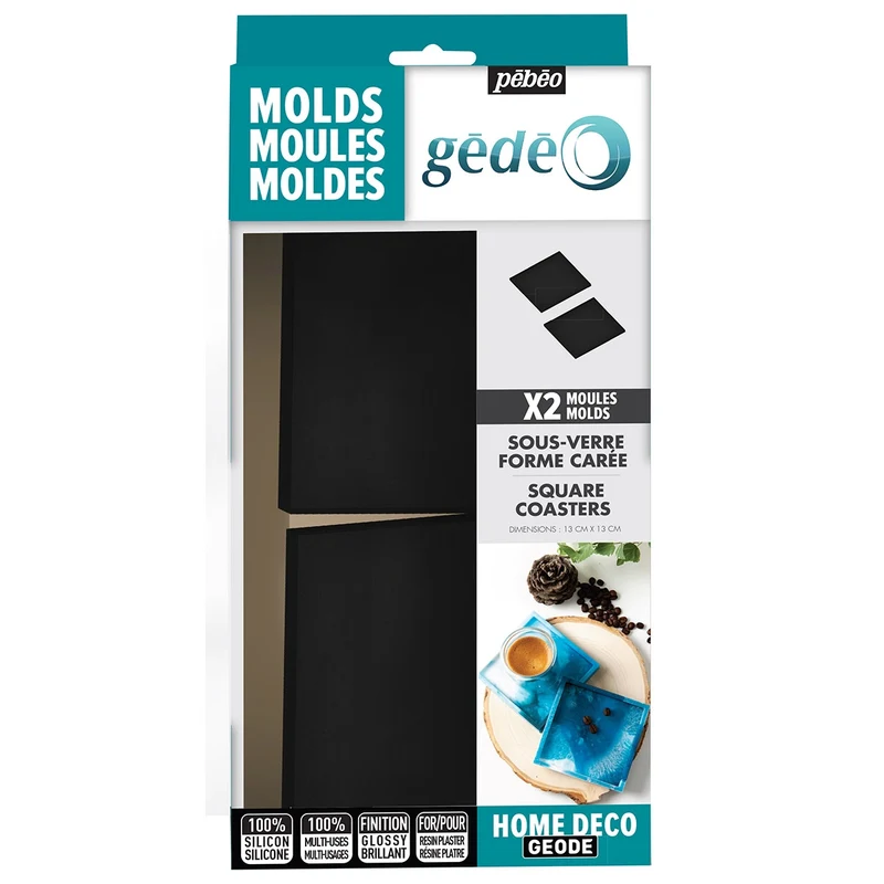 Pebeo - Gedeo - Silicone Mould Square coaster x2