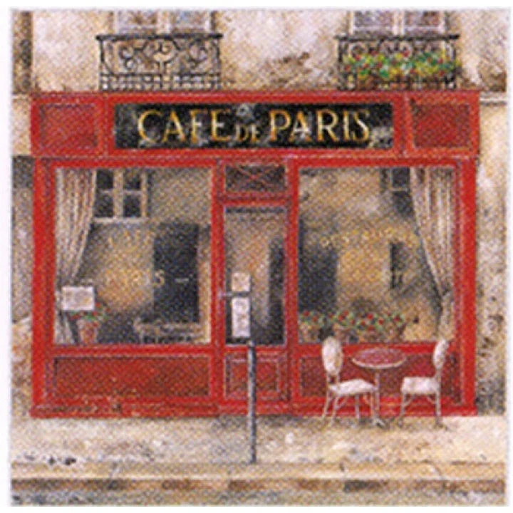 Decoupage Napkin Cafe de Paris - 1 pc