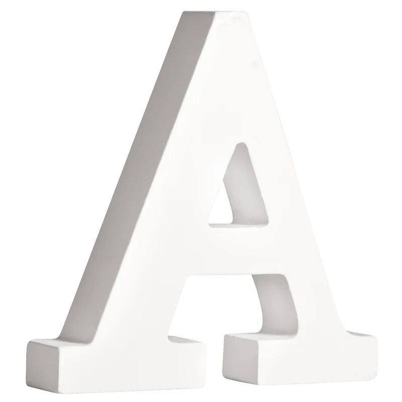Buchstaben, Zahlen und Zeichen MDF weiß