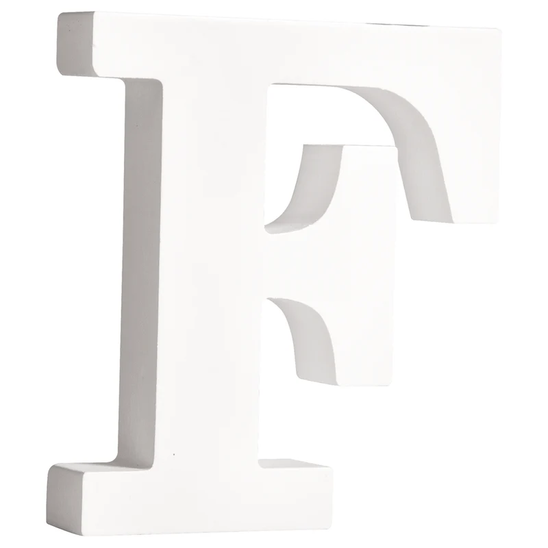Buchstaben, Zahlen und Zeichen MDF weiß