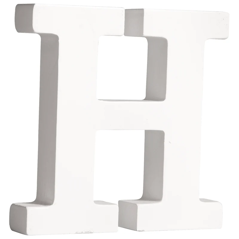 Buchstaben, Zahlen und Zeichen MDF weiß