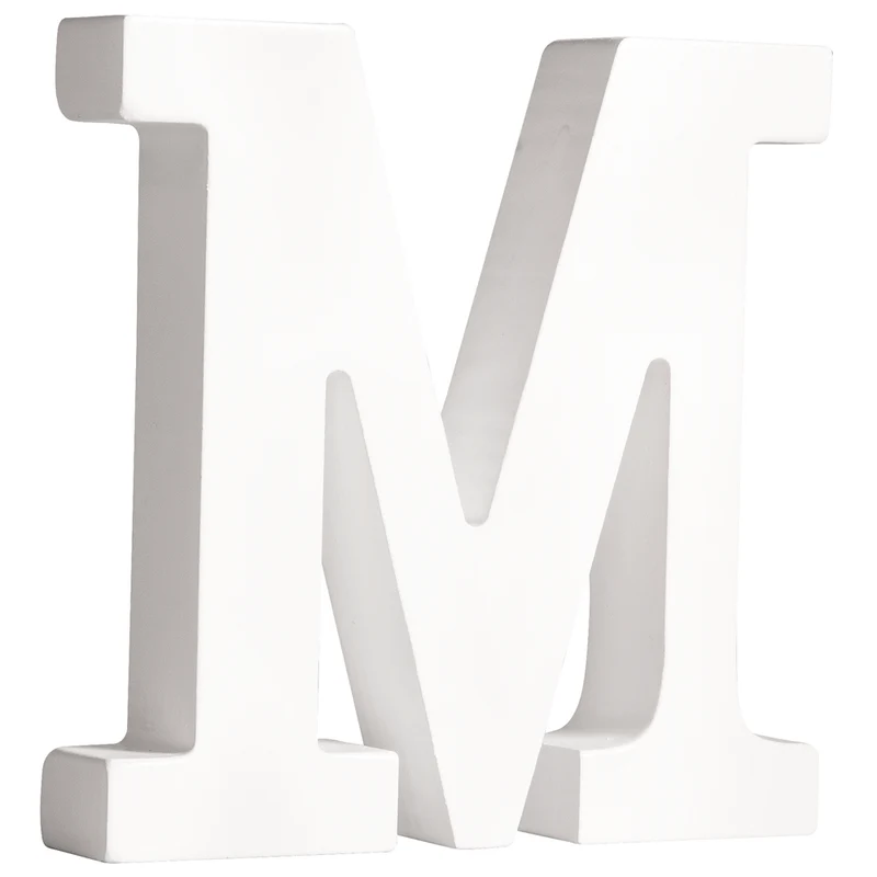 Buchstaben, Zahlen und Zeichen MDF weiß