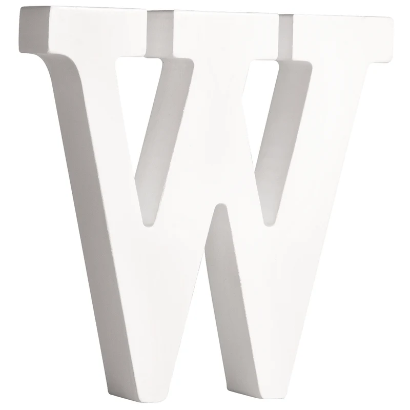Buchstaben, Zahlen und Zeichen MDF weiß