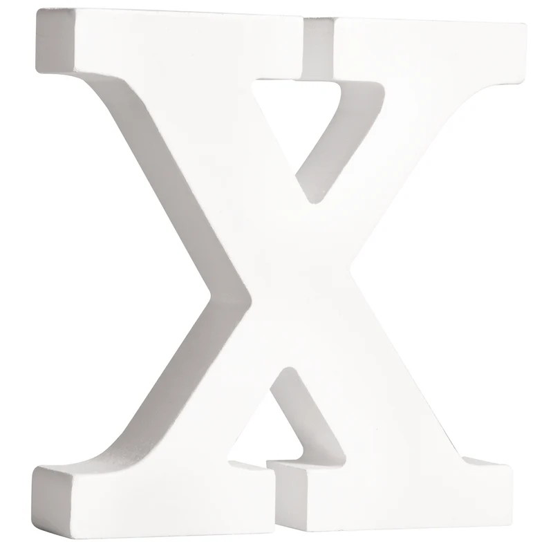 Buchstaben, Zahlen und Zeichen MDF weiß
