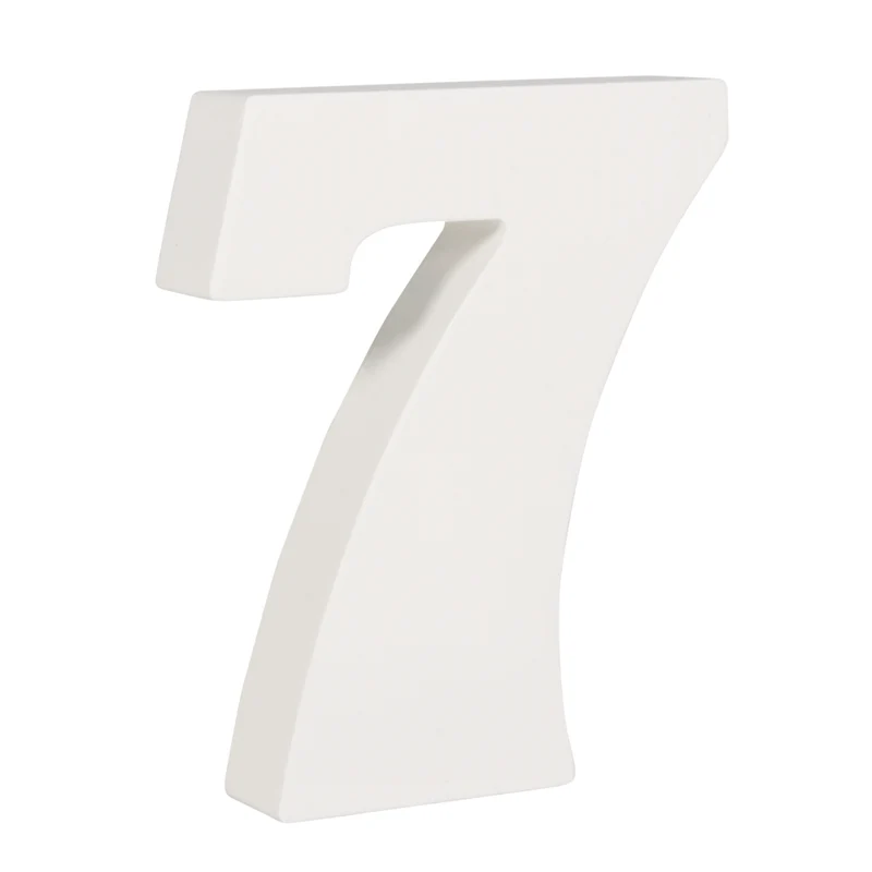 Buchstaben, Zahlen und Zeichen MDF weiß