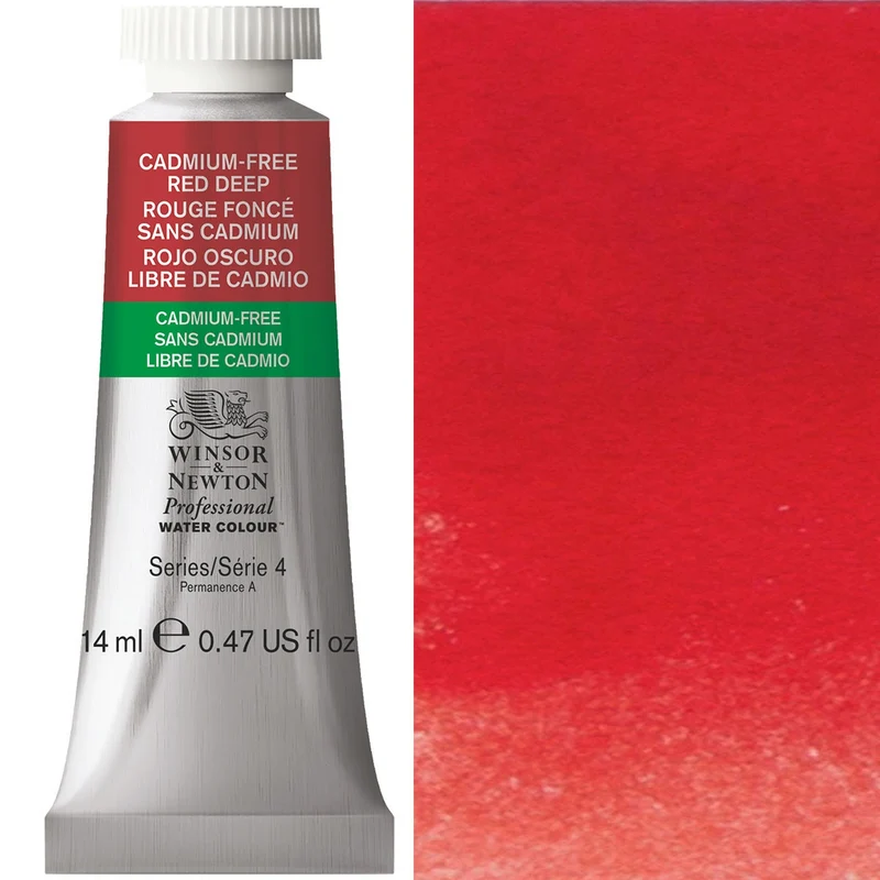 Winsor and Newton - Professional Artists' Watercolour - 14ml - Cadmium FREE Red Deep
