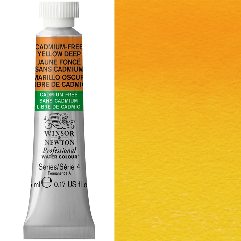 Winsor and Newton - Professional Artists' Watercolour - 5ml - Cadmium FREE Yellow Deep