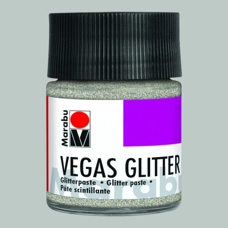Marabu Glitterpaste, Vegas Glitter Silber 582