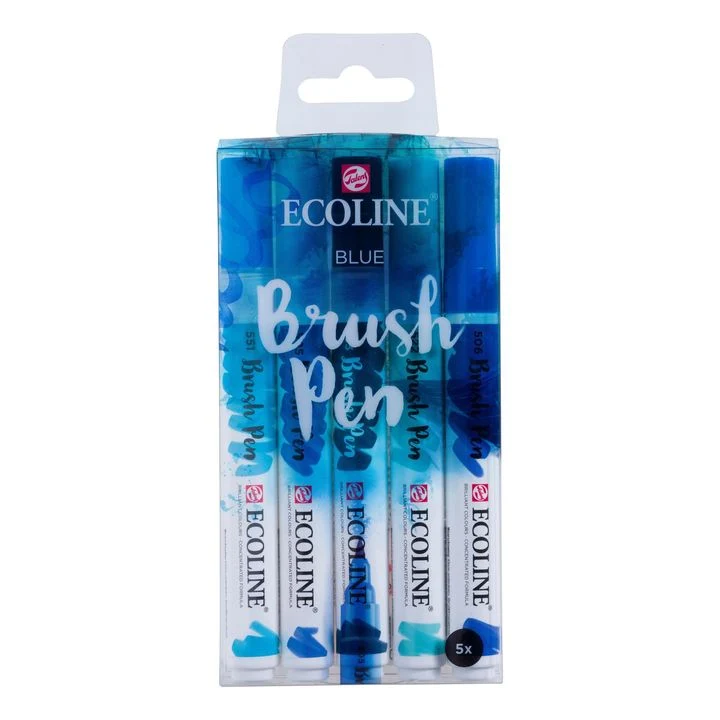 Ecoline Brush Pen Blue Watercolor Pens