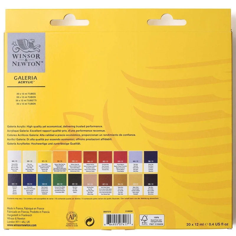 Winsor and Newton - Galeria Acrylic Tube Discovery Set - 20 x 12ml