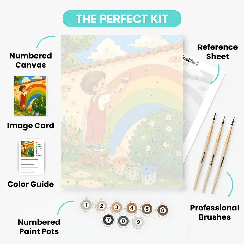 Little Artist's Rainbow - Paint by Numbers Kit