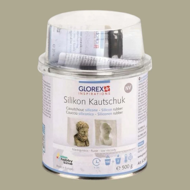 Glorex Silikon-Kautschuk NV – 500 g, niedrigviskos & hochelastisch