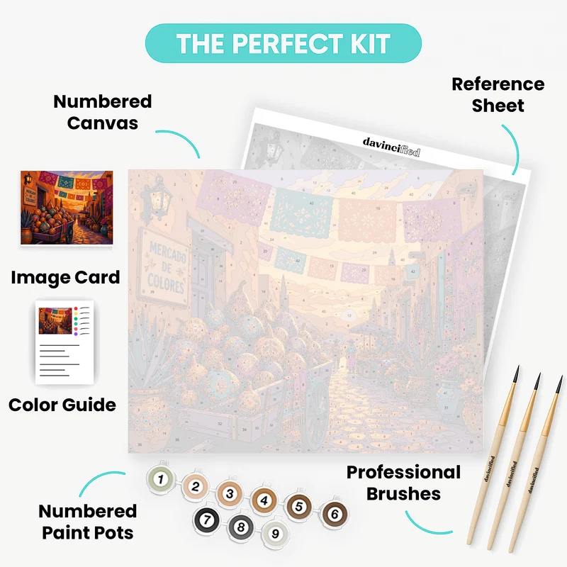 Mercado de Colores - Paint by Numbers Kit