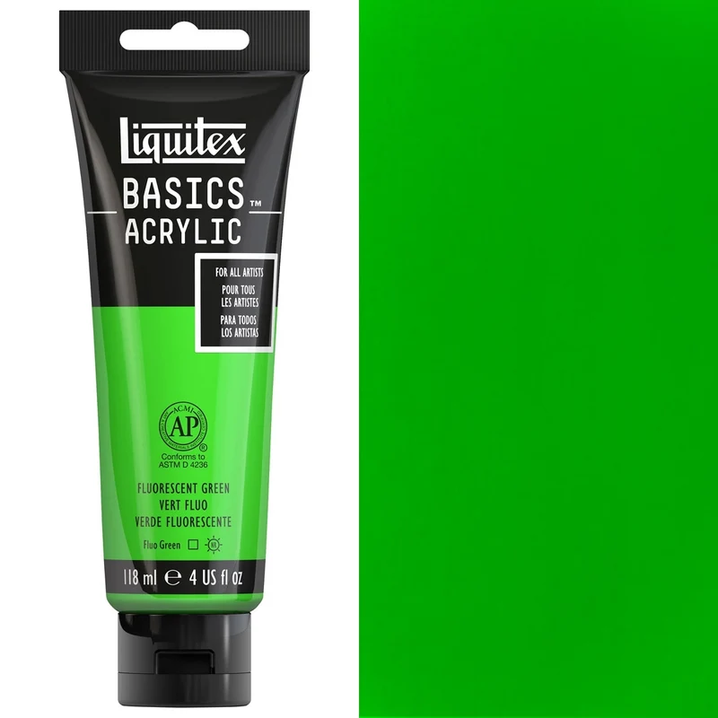 Liquitex - Basics Acrylic Colour - 118ml - Fluorescent Green