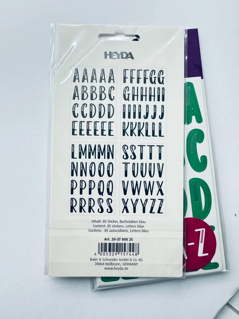 Buchstabensticker