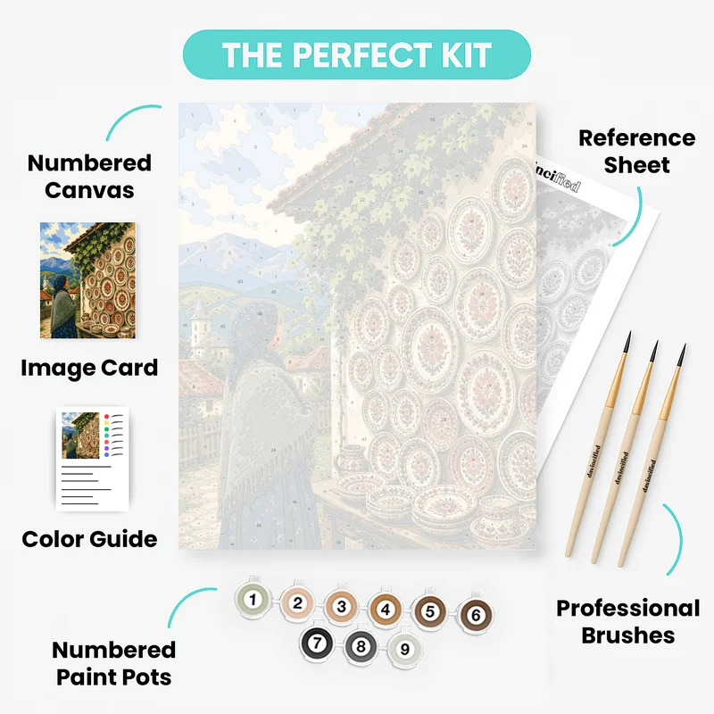 Romanian Potter's Wall - Paint by Numbers Kit