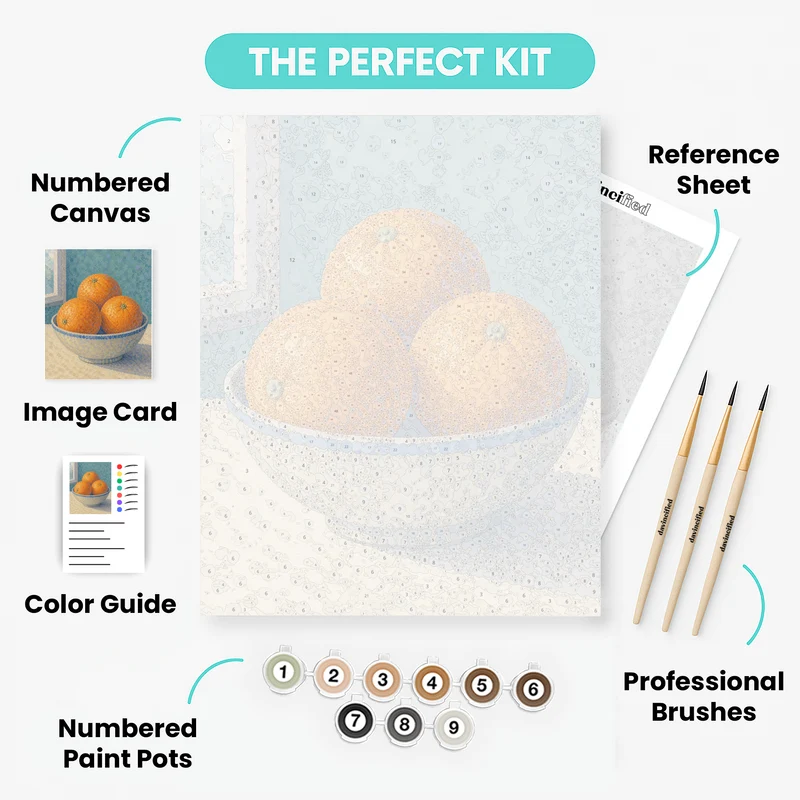 Pointillist Oranges - Paint by Numbers Kit