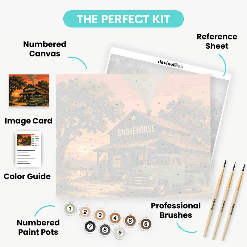Texas Smokehouse Sunset - Paint by Numbers Kit