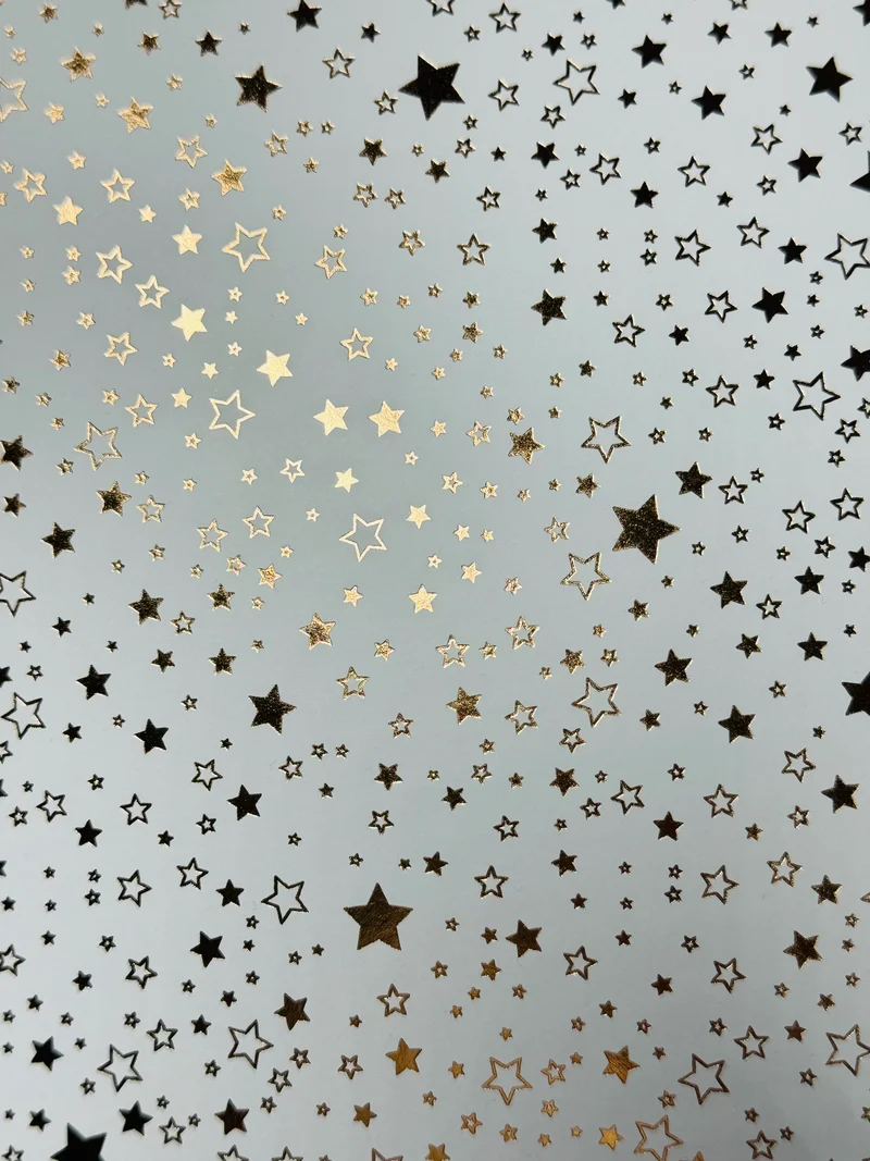 Tonkarton folierte Sterne