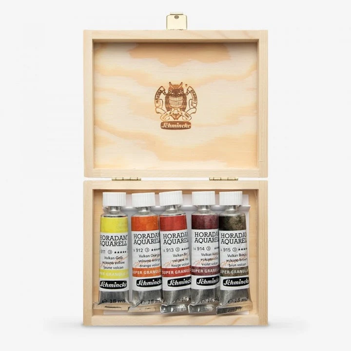 Schmincke Watercolor Set in Tubes, Super Granulation, 5 x 15 ml