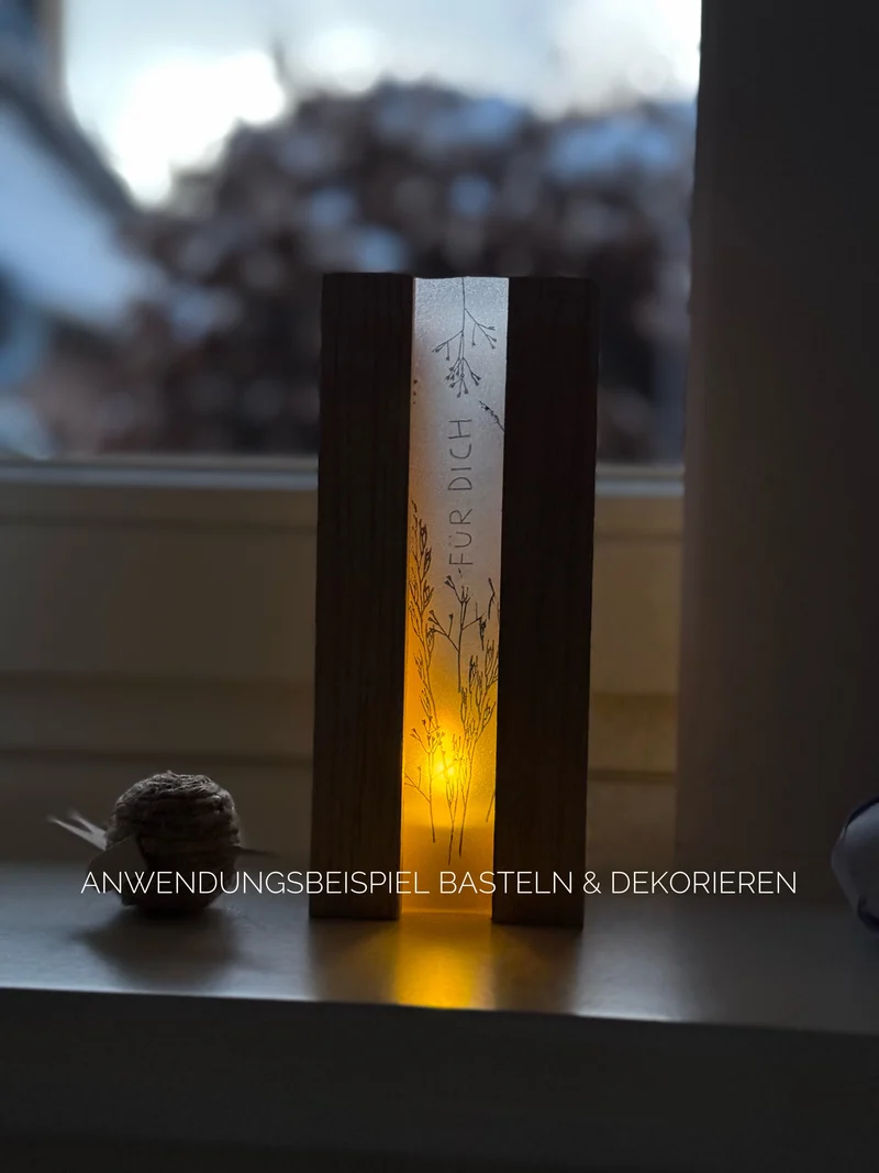 Folie matt 300 µm Creapop – für Lampen, Laternen & DIY