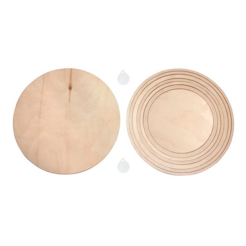 Holzplatten und Holzringe im Set