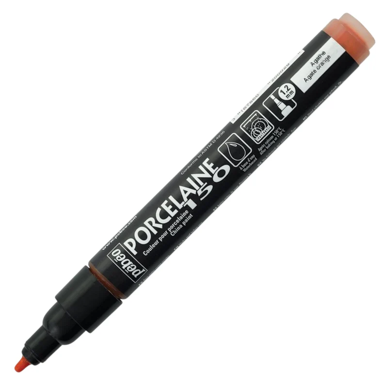 Pebeo Porcelaine 150 Paint Marker - Agate Orange, Broad