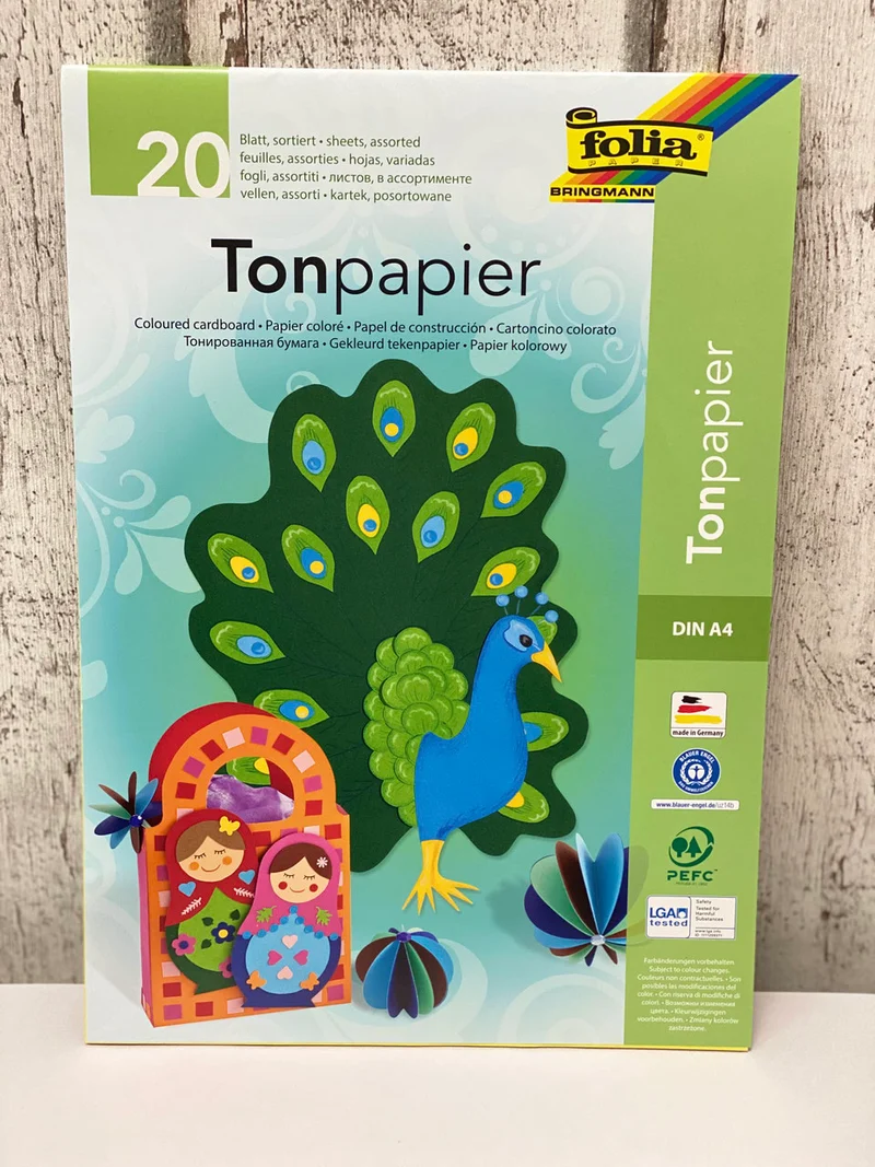 Tonpapier, Block mit 20 Blatt
