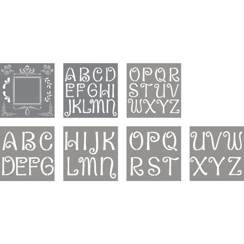 Schablone Buchstaben + Designs