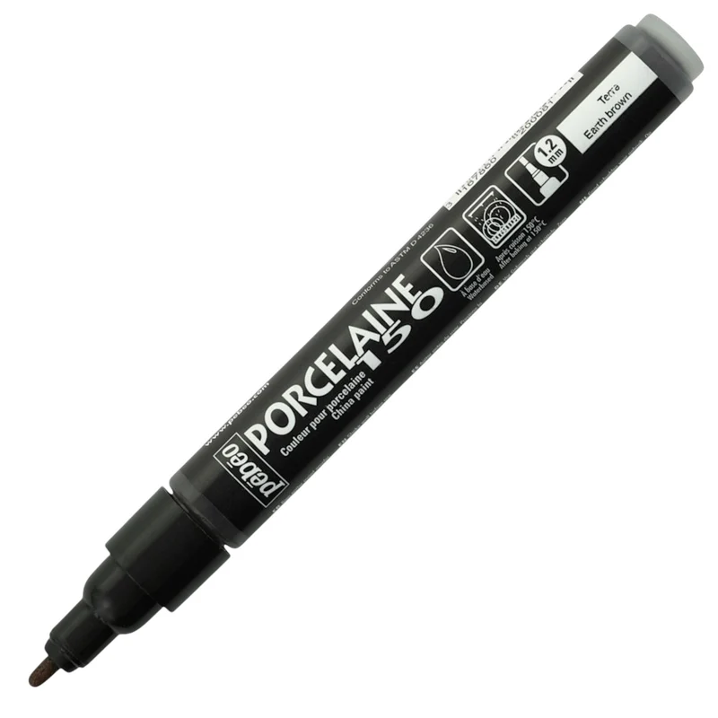 Pebeo Porcelaine 150 Paint Marker - Earth Brown, Breit