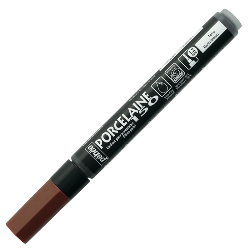 Pebeo Porcelaine 150 Paint Marker - Earth Brown, Breit
