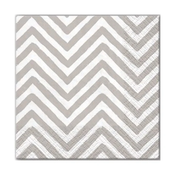 Decoupage Napkins - Big Chevron Gray - 1 pc