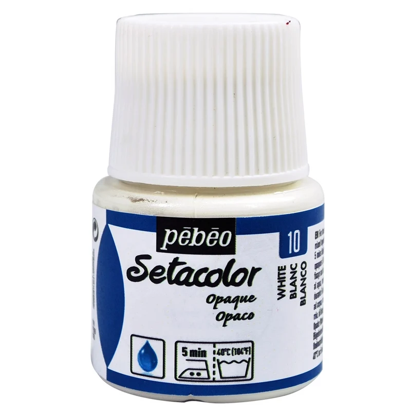 Pebeo - Setacolor Fabric & Textile Paint - Opaque Matt - White - 45ml
