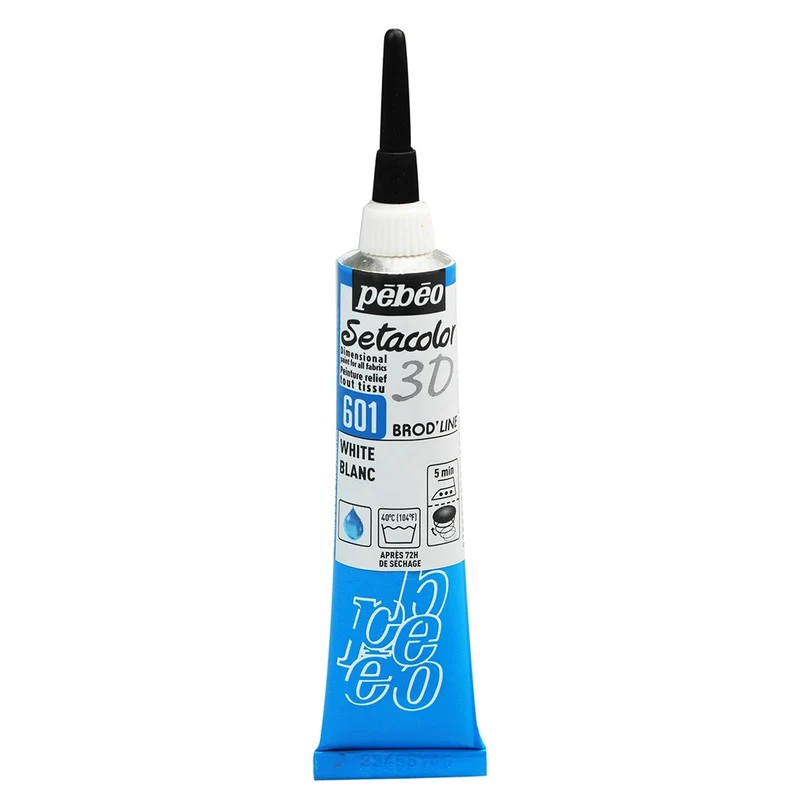 Pebeo - Setacolor Fabric & Textile 3D Brod'Line Effect - White 20ml