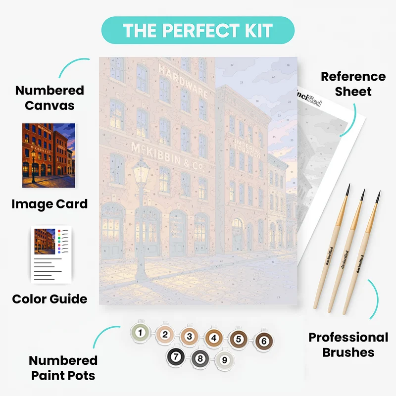 Exchange District Blue Hour - Paint by Numbers Kit