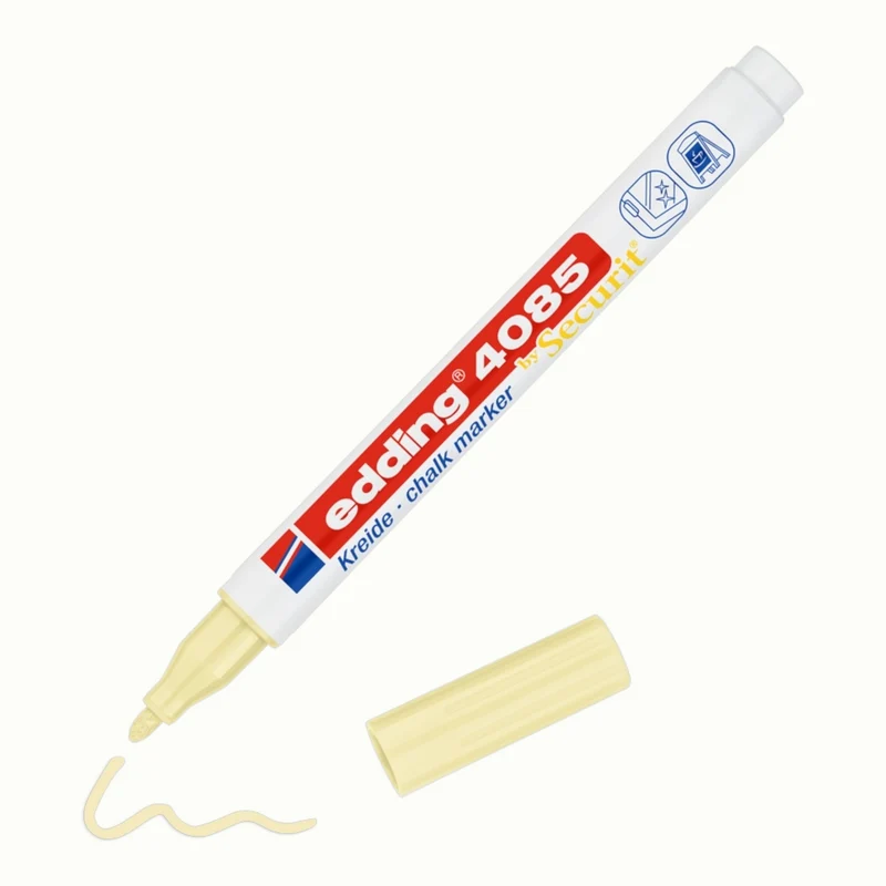 Edding 4085 Kreidemarker Pastellgelb, Rundspitze 1–2 mm